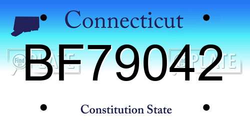 BF79042 Connecticut License Plate