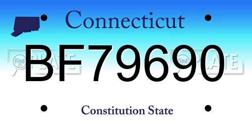 BF79690 Connecticut License Plate