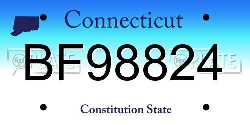 BF98824 Connecticut License Plate