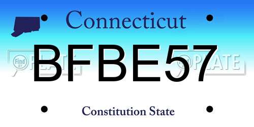 BFBE57 Connecticut License Plate