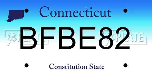 BFBE82 Connecticut License Plate