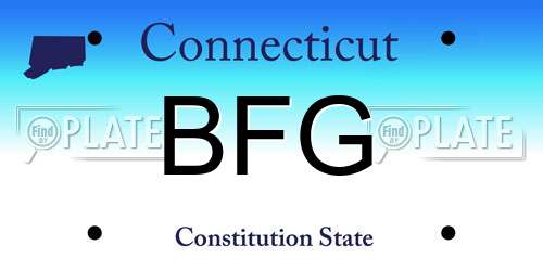 BFG Connecticut License Plate