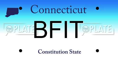 BFIT Connecticut License Plate