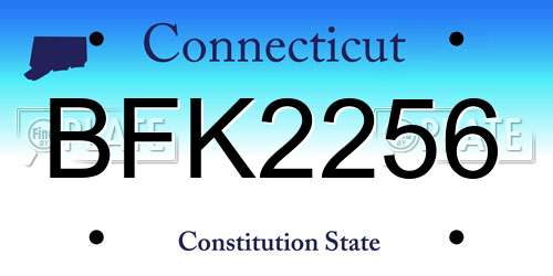 BFK2256 Connecticut License Plate