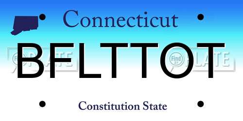 BFLTTOT Connecticut License Plate
