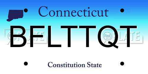 BFLTTQT Connecticut License Plate