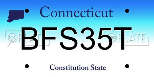 BFS35T Connecticut License Plate