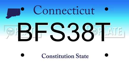 BFS38T Connecticut License Plate