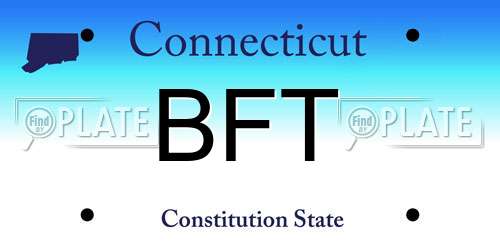 BFT Connecticut License Plate