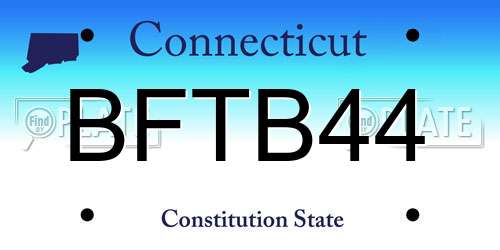 BFTB44 Connecticut License Plate