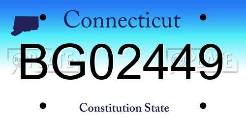 BG02449 Connecticut License Plate