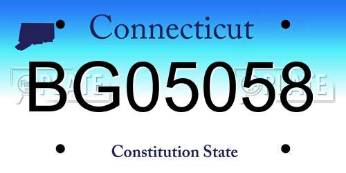 BG05058 Connecticut License Plate