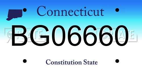 BG06660 Connecticut License Plate