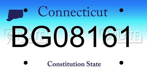 BG08161 Connecticut License Plate