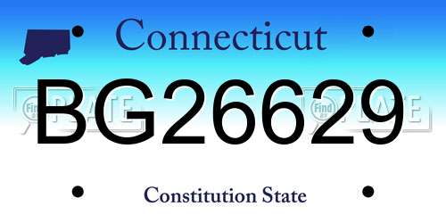 BG26629 Connecticut License Plate