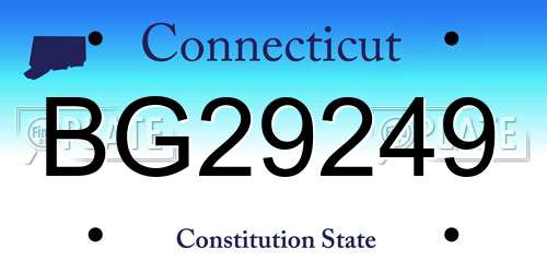 BG29249 Connecticut License Plate