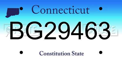 BG29463 Connecticut License Plate