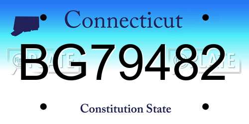 BG79482 Connecticut License Plate