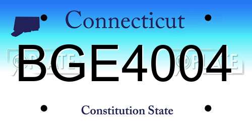 BGE4004 Connecticut License Plate