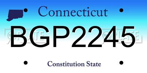 BGP2245 Connecticut License Plate