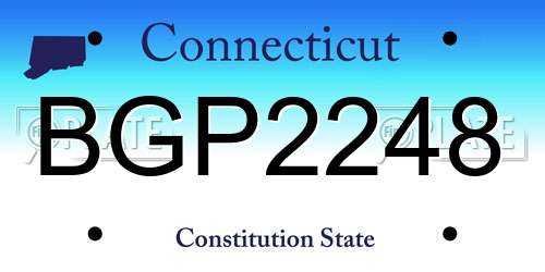 BGP2248 Connecticut License Plate