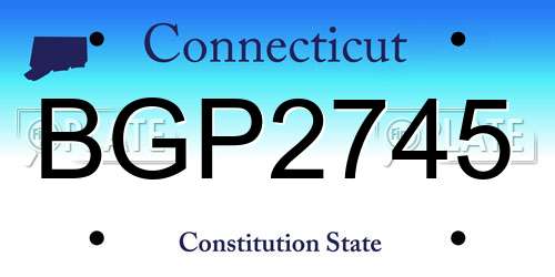 BGP2745 Connecticut License Plate