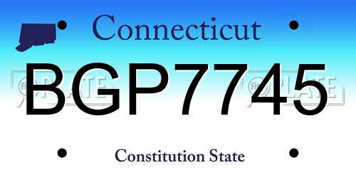 BGP7745 Connecticut License Plate