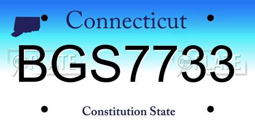 BGS7733 Connecticut License Plate