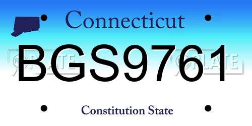 BGS9761 Connecticut License Plate