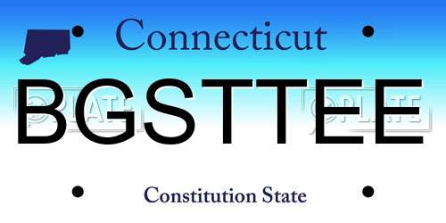 BGSTTEE Connecticut License Plate