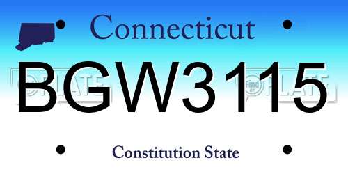 BGW3115 Connecticut License Plate