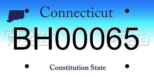 BH00065 Connecticut License Plate