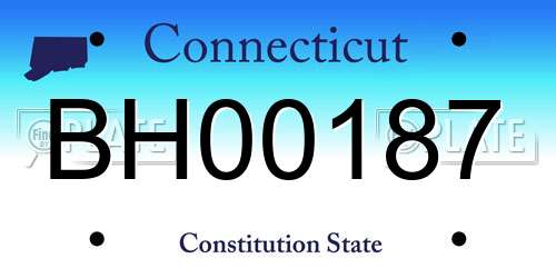 BH00187 Connecticut License Plate