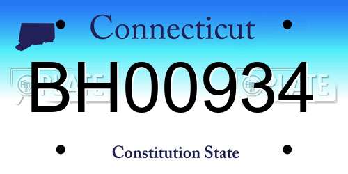 BH00934 Connecticut License Plate