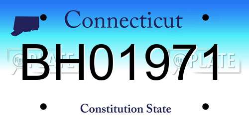 BH01971 Connecticut License Plate