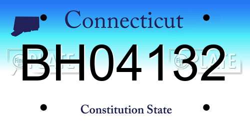 BH04132 Connecticut License Plate