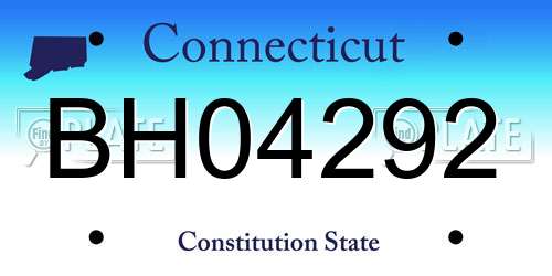 BH04292 Connecticut License Plate