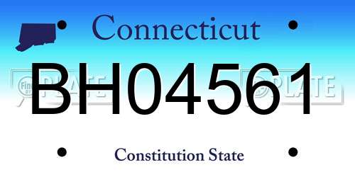 BH04561 Connecticut License Plate