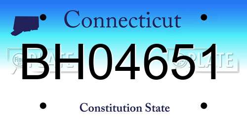 BH04651 Connecticut License Plate