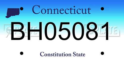 BH05081 Connecticut License Plate