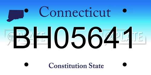 BH05641 Connecticut License Plate
