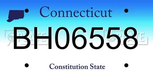BH06558 Connecticut License Plate
