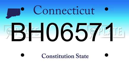 BH06571 Connecticut License Plate