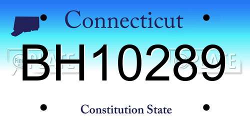 BH10289 Connecticut License Plate