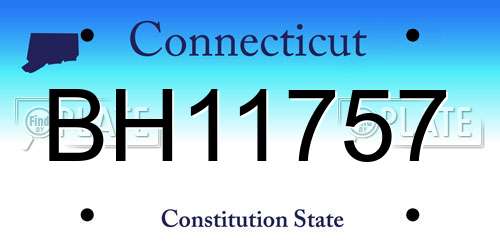 BH11757 Connecticut License Plate
