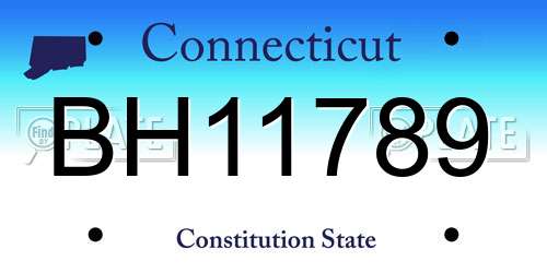 BH11789 Connecticut License Plate