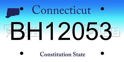 BH12053 Connecticut License Plate