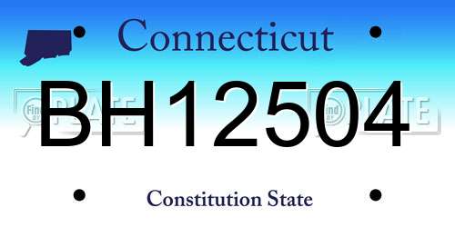BH12504 Connecticut License Plate