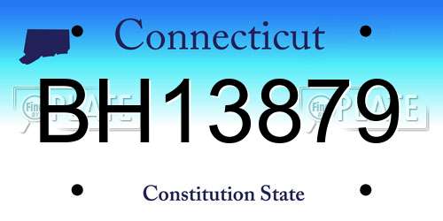 BH13879 Connecticut License Plate