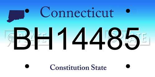 BH14485 Connecticut License Plate